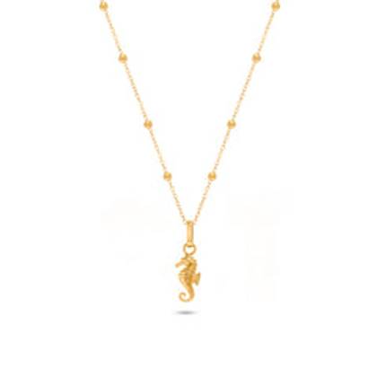 Ocean Charms Seahorse Necklace (Gold)