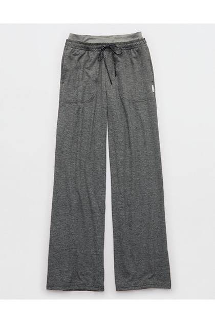 OFFLINE By Aerie Weekend Away Layered Waistband Trouser Dark Heather Gray