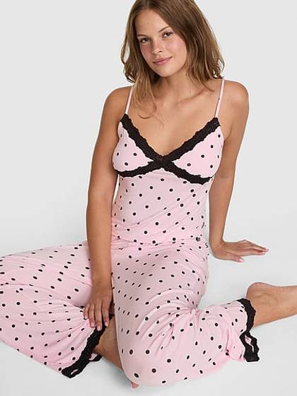 24/7 Soft Modal Lace-Trim Cami & Pants Pajama Set