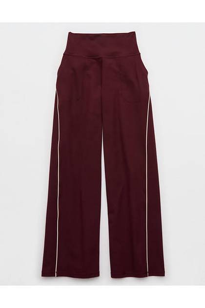 OFFLINE By Aerie The Hugger Piping Wide Leg Pant Royal Berry