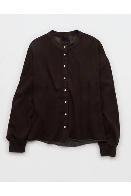 Aerie Layover Cardigan Deep Earth