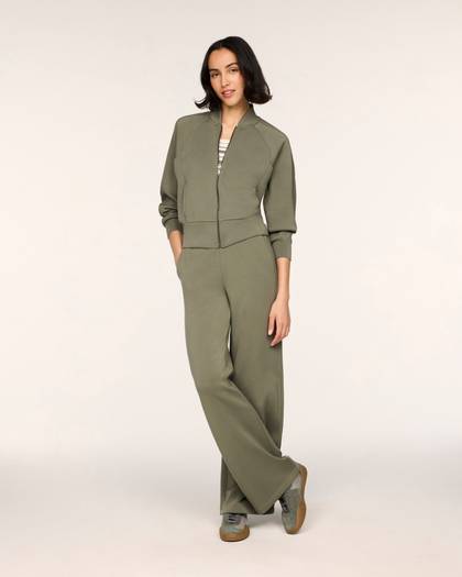 SPANX AirEssentials® Pintuck Wide Leg Pant | Herb - Herb