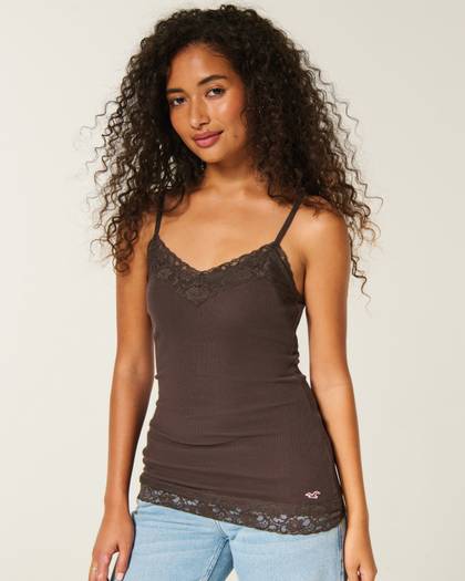 Lace Trim Layering Cami