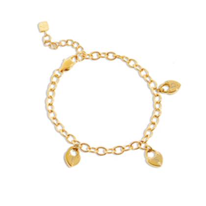 Custom Multi Love Locks Bracelet (Gold)