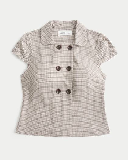 Short-Sleeve Peacoat Shirt