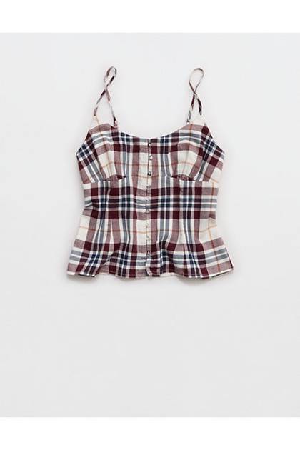 Aerie Flannel Tank Soft Muslin
