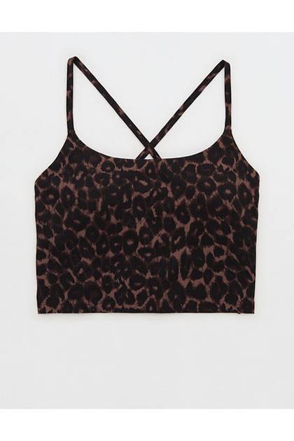 OFFLINE By Aerie Real Me XTRA Strappy Longline Sports Bra Relic