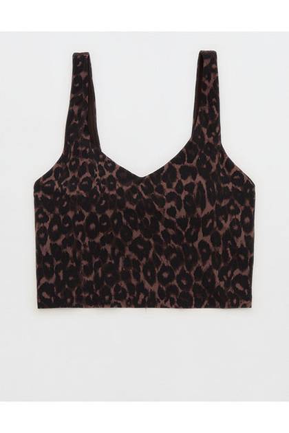 OFFLINE By Aerie Real Me Low Key Longline Sports Bra Relic