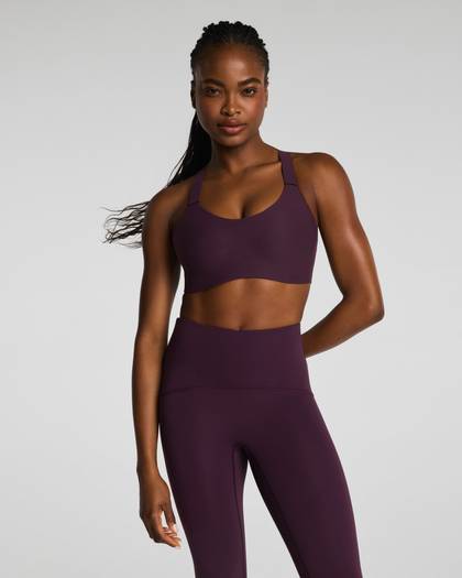 SPANX® BoostUp Medium Impact Sports Bra | Blackberry - Blackberry