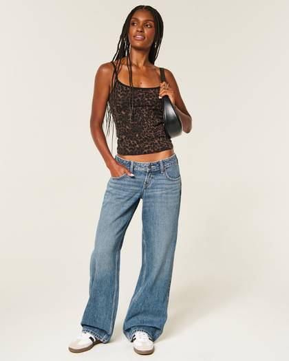 Ultra Low-Rise Baggy Jeans