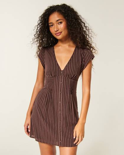 Button Mini Dress