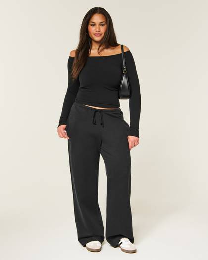 Hollister Feel Good Low-Rise Wide-Leg Sweatpants
