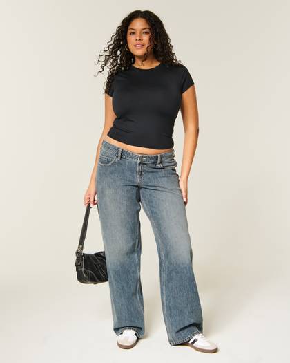 Ultra Low-Rise Baggy Jeans