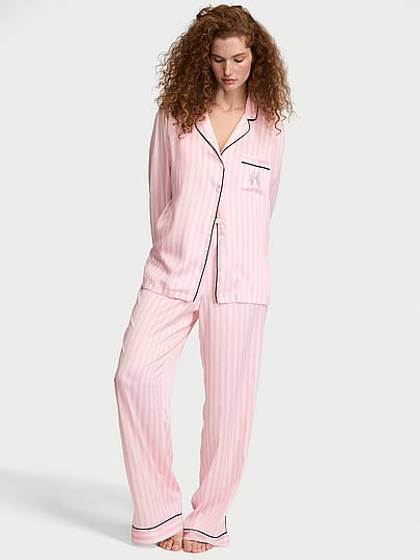 Signature Satin Long Pajama Set