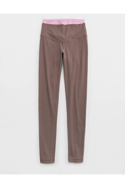OFFLINE By Aerie Real Me XTRA High Waisted Layered Legging Dusty Mushroom