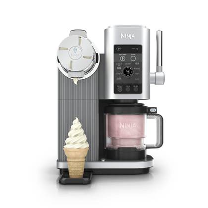 Ninja Creami Scoop & Swirl Soft Serve Ice Cream Machine in Platinum Silver | NC701 | SharkNinja