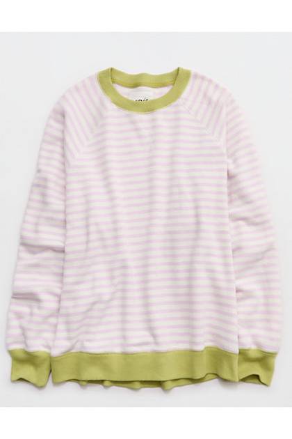 Aerie Go-To Boyfriend Sweatshirt Purple Wash