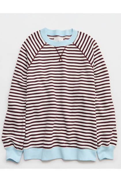 Aerie Go-To Boyfriend Sweatshirt Royal Berry