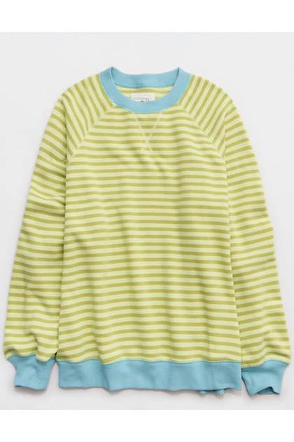 Aerie Go-To Boyfriend Sweatshirt Tomboy Green