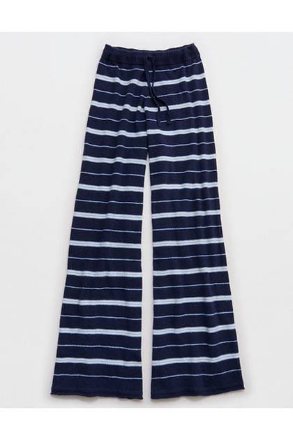 Aerie Sunday Soft® Plush Wide Leg Pant Navy