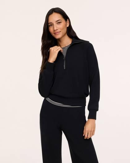SPANX AirEssentials® Half Zip | Very Black - Black