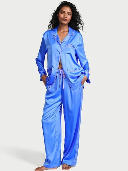 Signature Satin Luxe Long Pajama Set