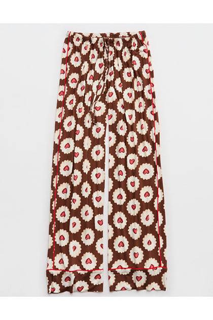 Aerie Real Soft® Piping PJ Pant Dark Brown