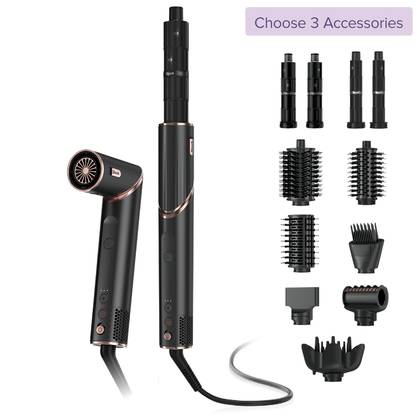 Shark FlexStyle 4-in-1 Air Styler & Hair Dryer Build Your Own, Black | HD400BK | SharkNinja