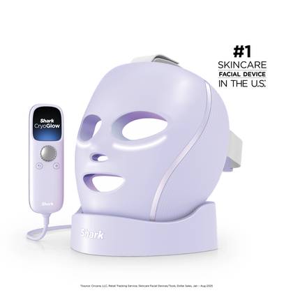 Shark CryoGlow LED Face Mask with Stand, Lilac in Lilac Chill | FW312PLS | SharkNinja
