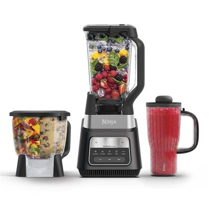 Ninja TotalCrush 3-in-1 Blender, Tumbler & Food Processor in Metallic Black | IQ801BK | SharkNinja